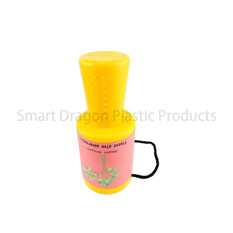 SMART DRAGON-Yellow Rounded Hand Held Plastic Collection Charity Box-1