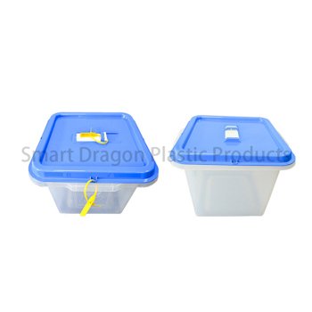 Clear Plastic Disposable Election Ballot  Box with Blue Cover-3