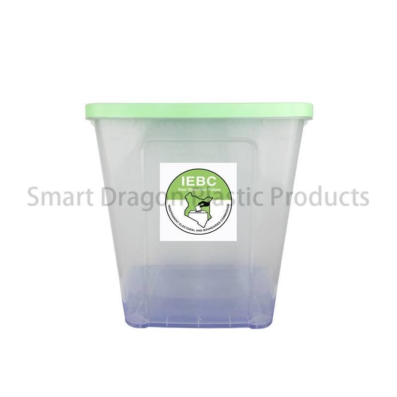 Transparent Plastic Ballot Box with Lid for Election Voting