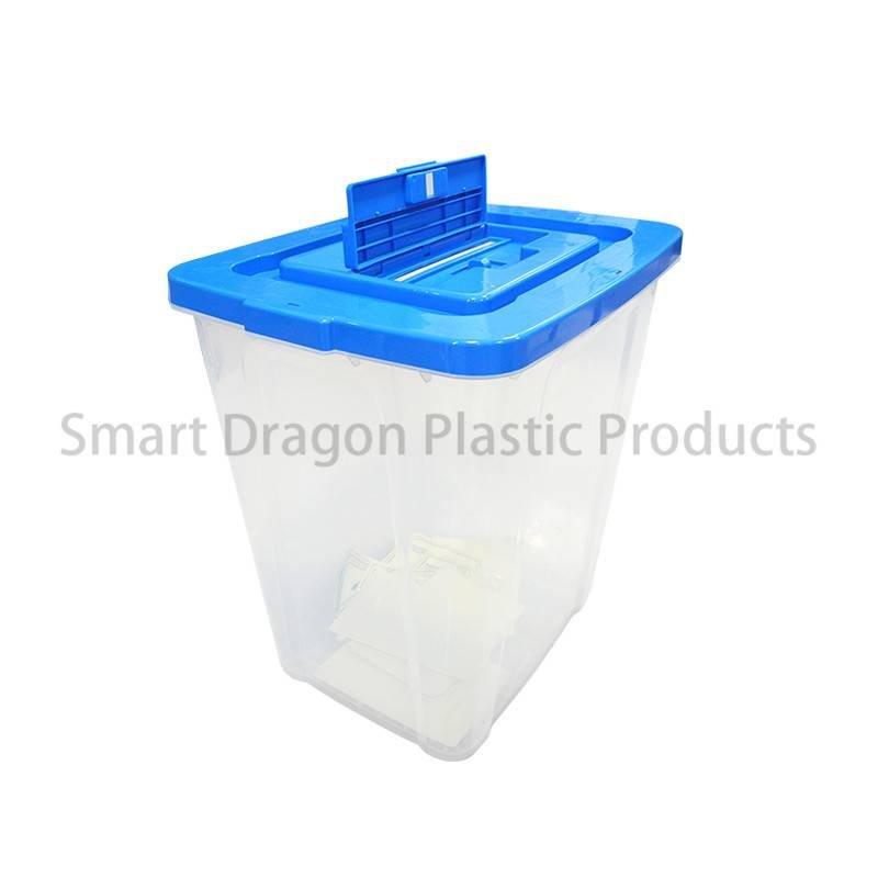 Transparent 86l Plastic Ballot Box with Seals Security Tags Sign Holder