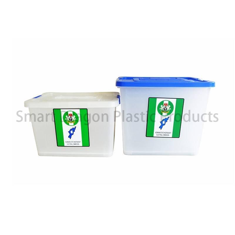 Simple 65l Small Plastic Suggestion Transparent Floor Standing Ballot Box with Cover