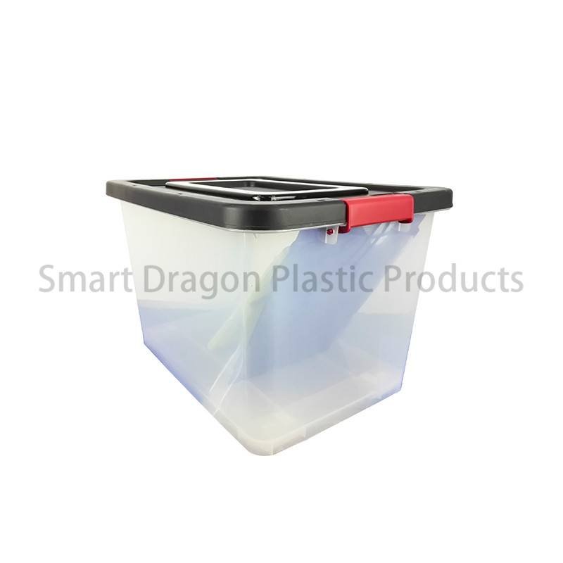 Multipurpose 100% Transparent Polypropylene 60L Plastic Storage Box With Wheels