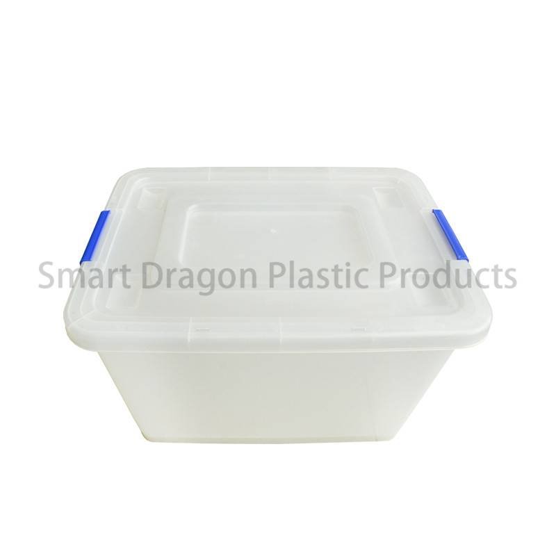 Customized 65 Liter Large Semi Transparent PP Storage Boxes & Bins