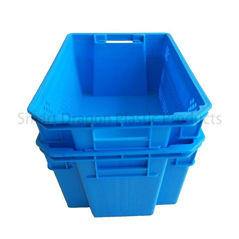 turnover crate with lid blue for wholesale SMART DRAGON