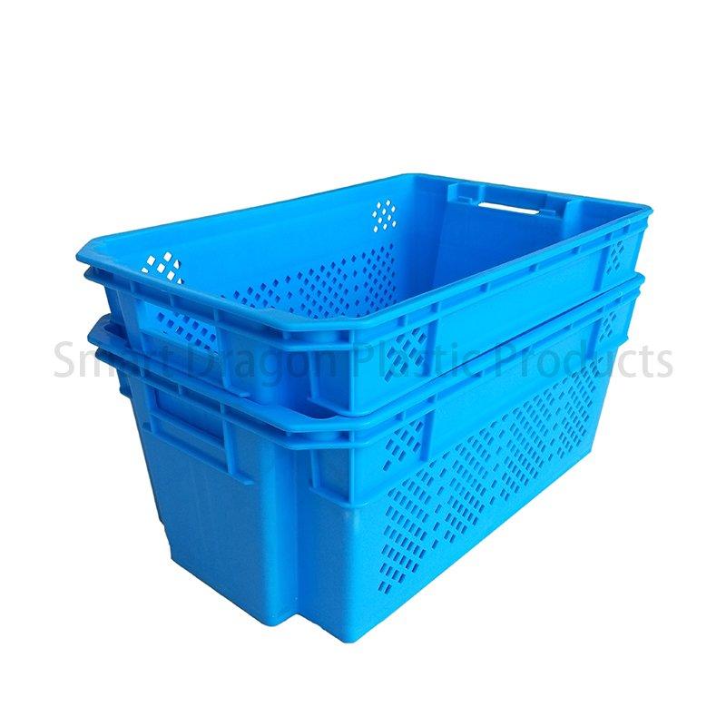 turnover crate with lid blue for wholesale SMART DRAGON