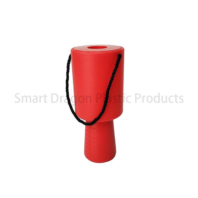 Red Rounded Plastic Collection Charity Box Money Box with Hand Held