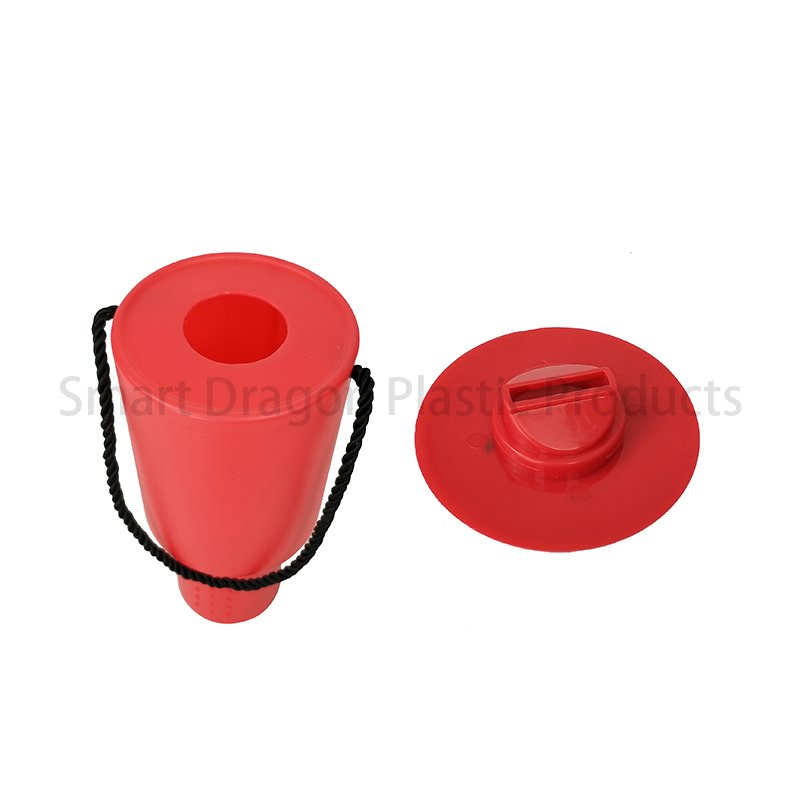 Red Rounded Plastic Collection Charity Box Money Box with Hand Held-6