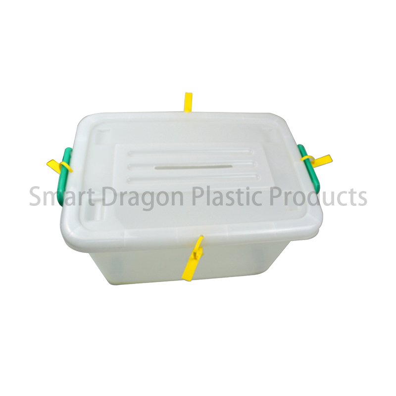 SMART DRAGON PP Transparent Ballot Box In Bottom with 4 Directional Wheel Voting Box Plastic Ballot Box image102