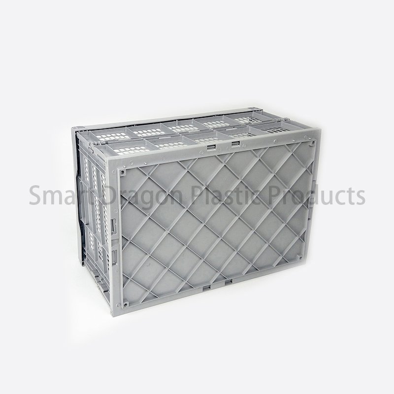 SMART DRAGON Food Grade Plastic Turnover Box Folding Basket Boxes Plastic Folding Boxes image100