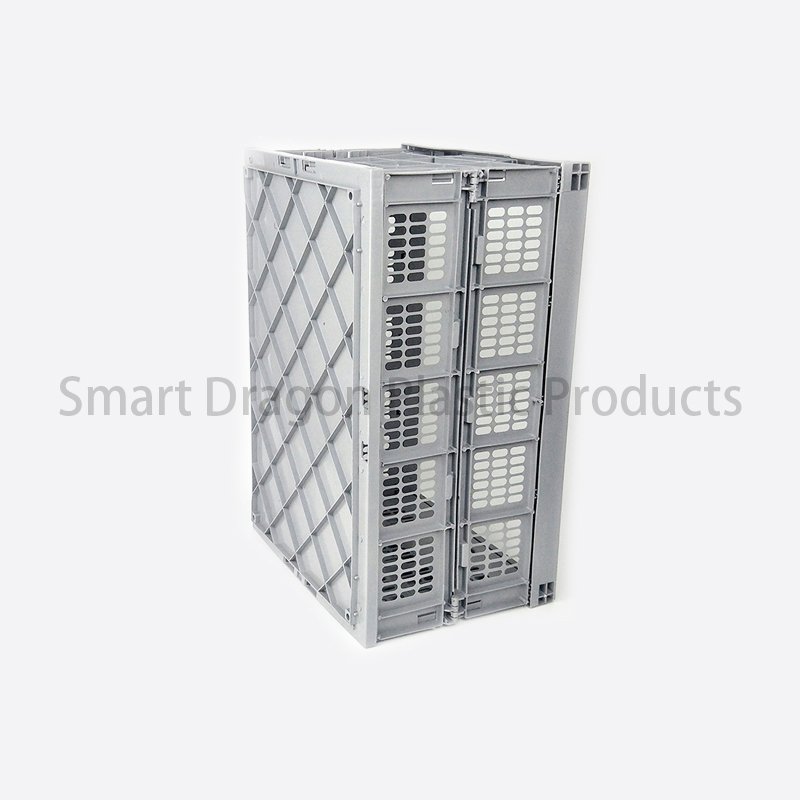 SMART DRAGON Food Grade Plastic Turnover Box Folding Basket Boxes Plastic Folding Boxes image100