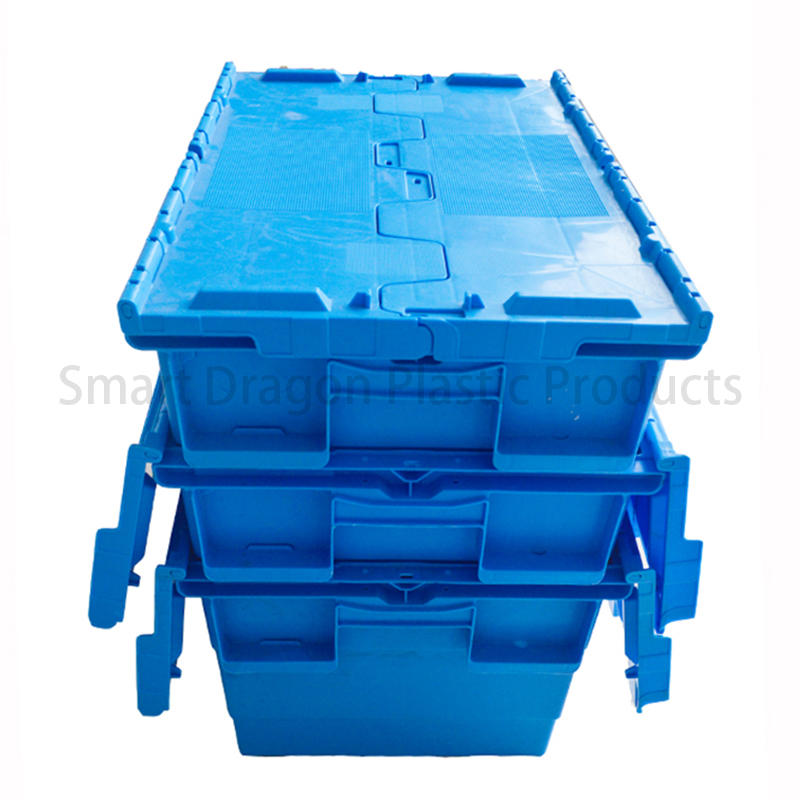 customized turnover crate with lid for delivery