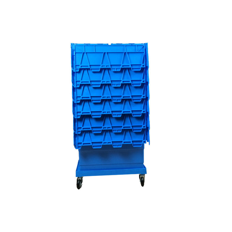 Solid Stack Nestable Plastic Turnover Boxes With Lid