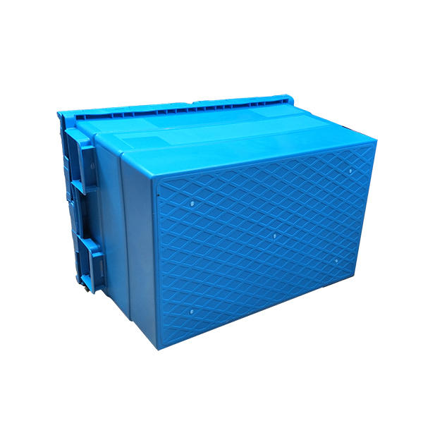 SMART DRAGON lidded turnover crate easy handle for supermarket