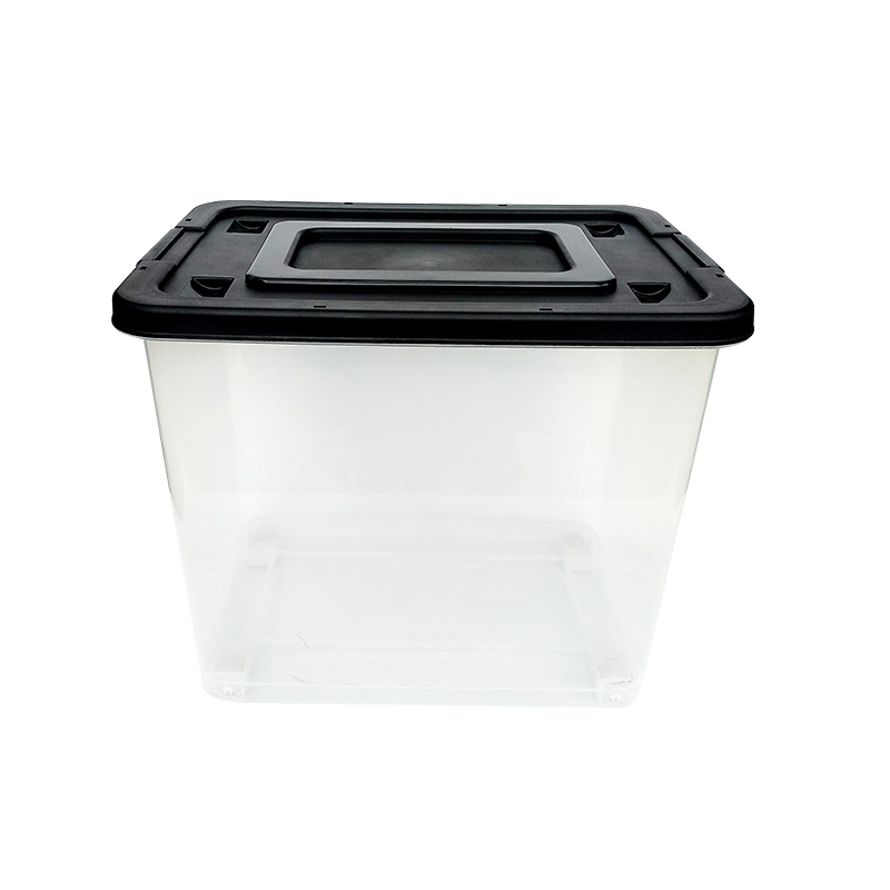 New Transparent Plastic Storage Box With Pulley-5