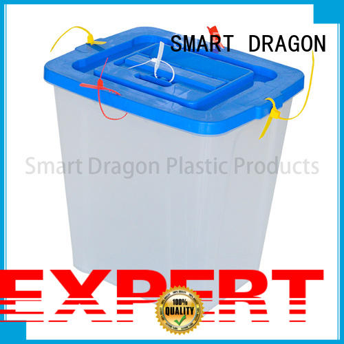 transparent ballot drop box blue for election