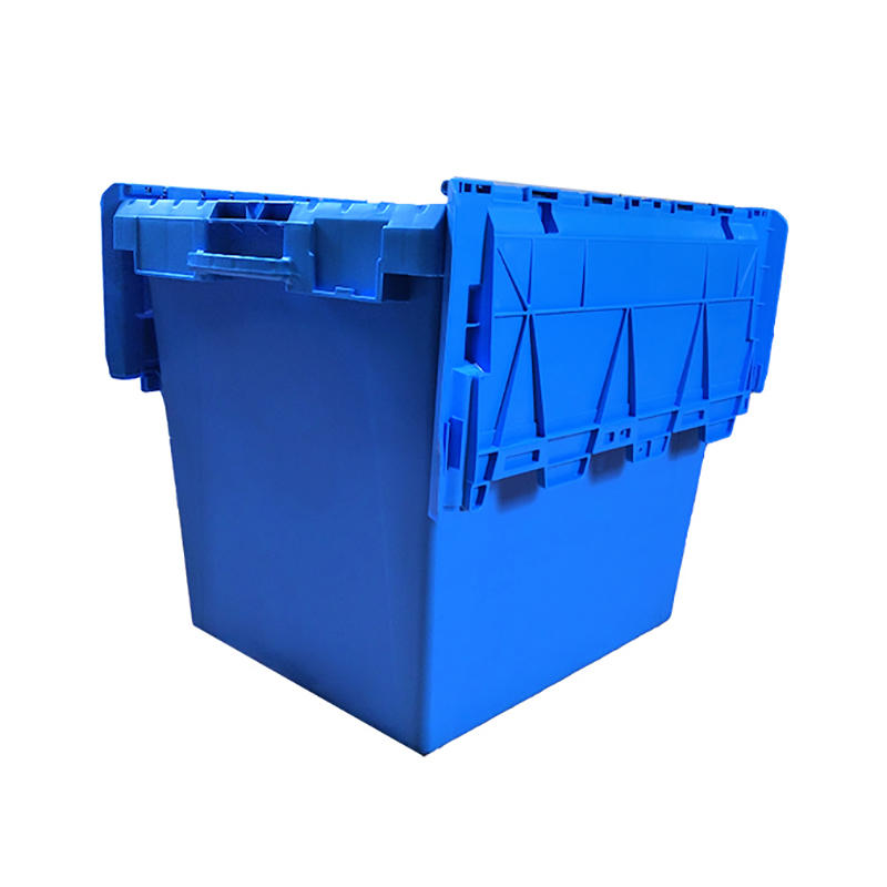SMART DRAGON-Lidded Plastic Storage And Turnover Heavy Duty Plastic Box | Blue Turnover